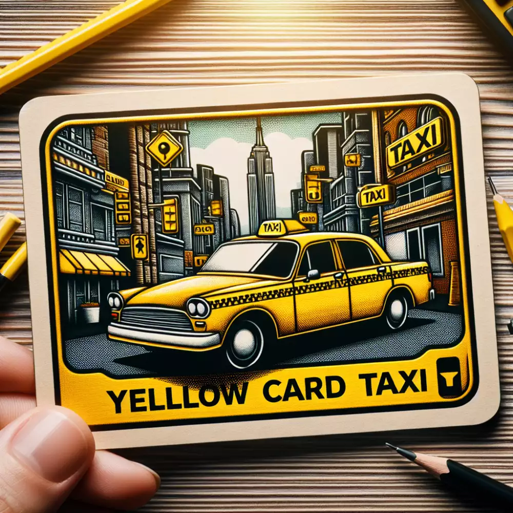 žlutá karta taxi